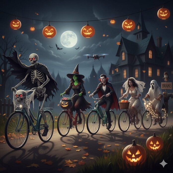 Passeio de Bike no Halloween